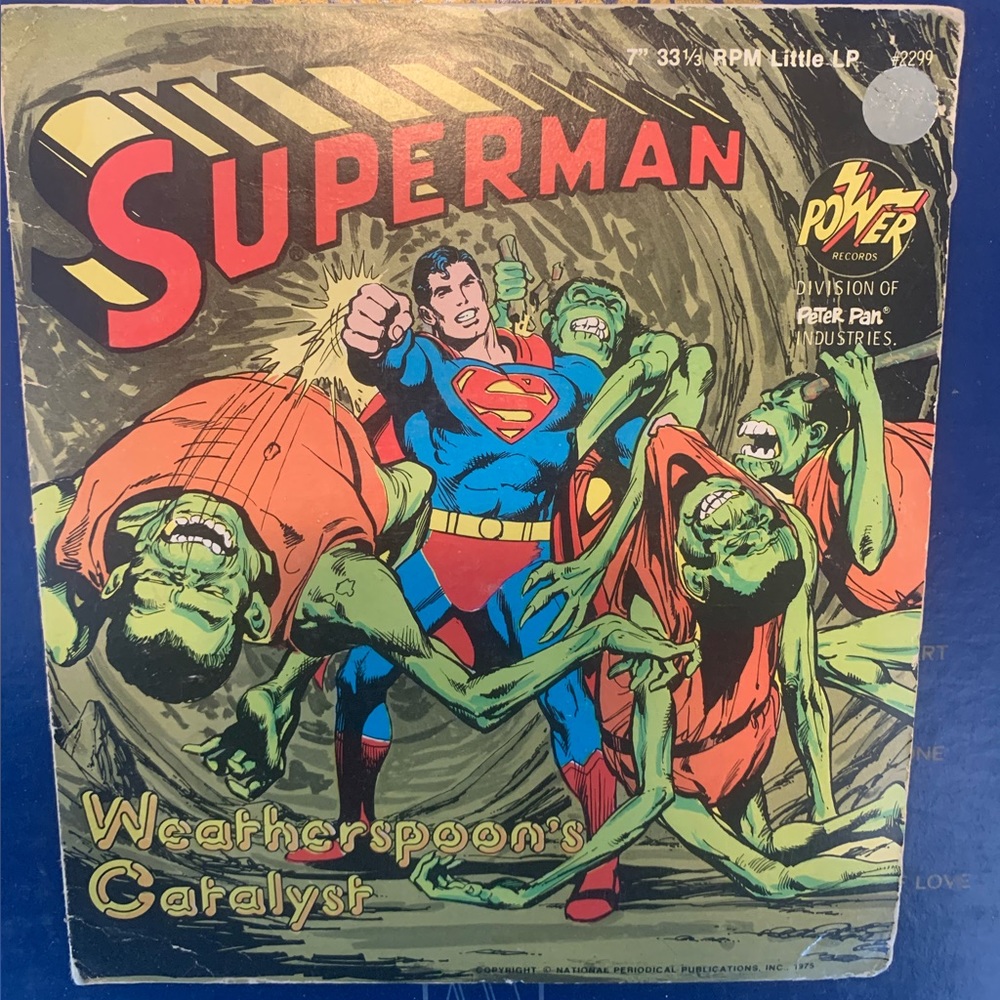 1975 Vintage Superman Weatherspoons catalyst vinyl record